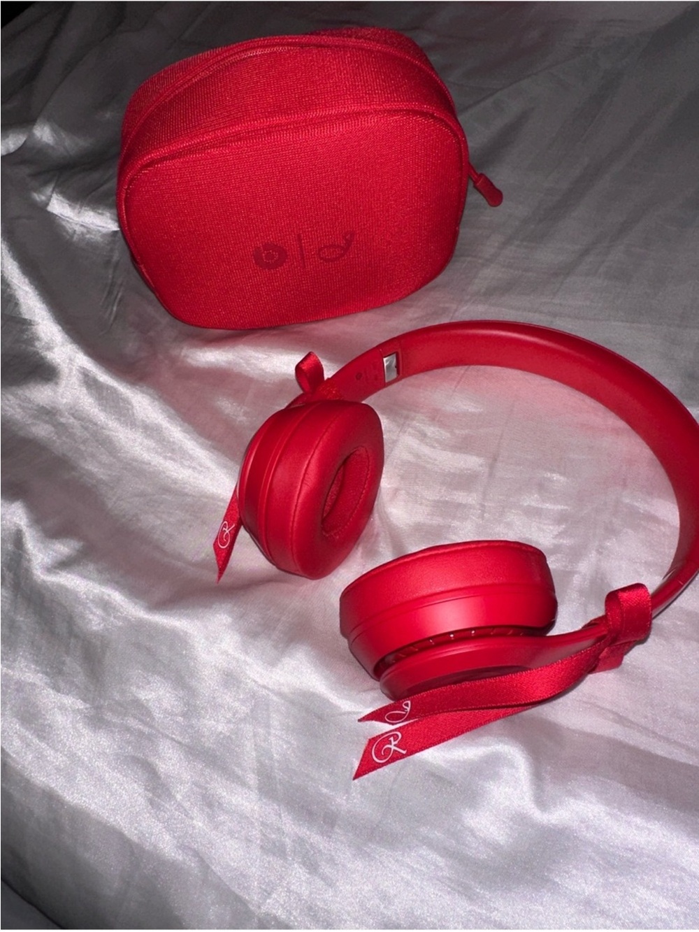 Beats by Dre Red On-Ear Headphones with Matching Case